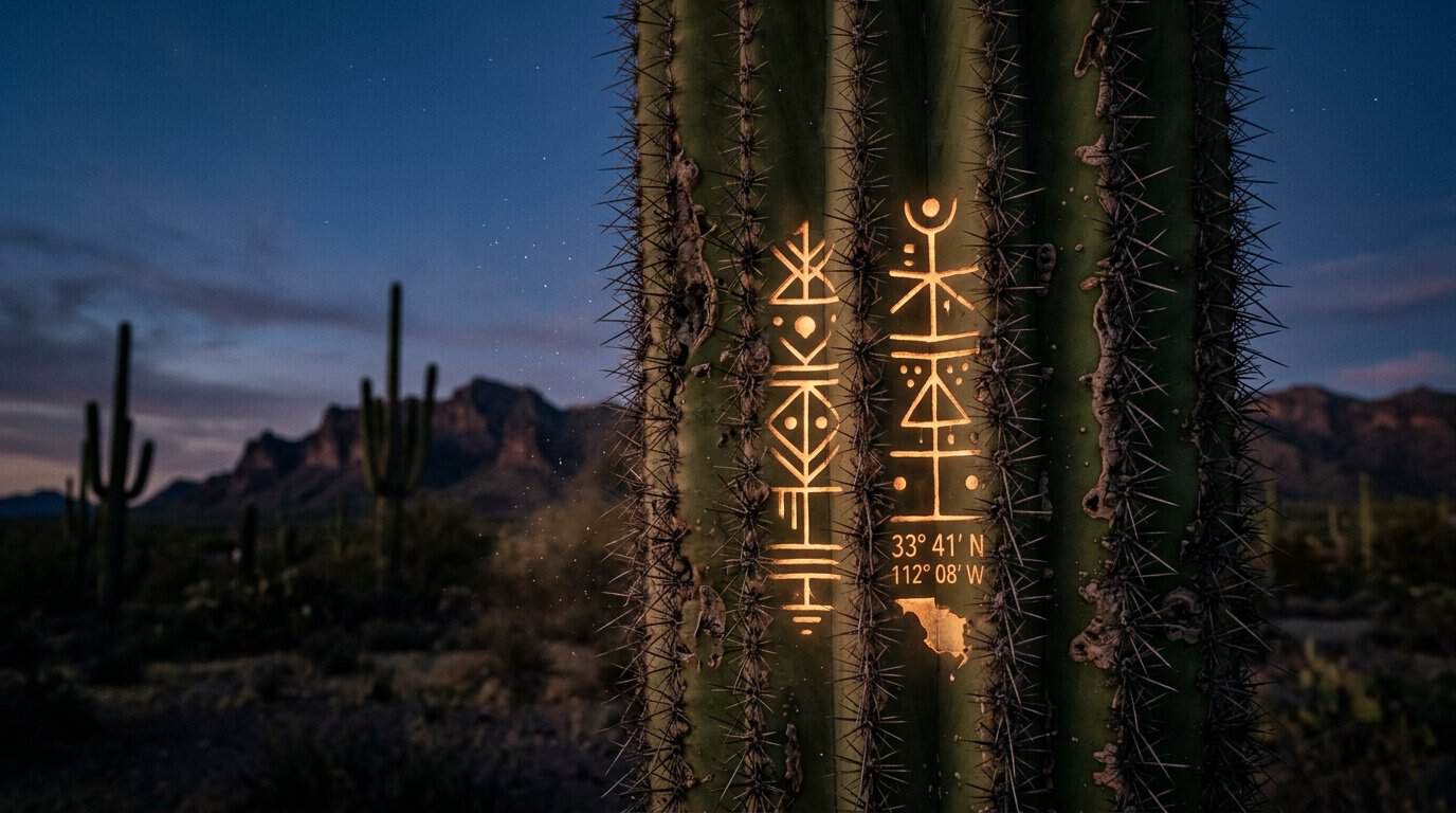 Geographic Coordinates And Clandestine Desert Codes