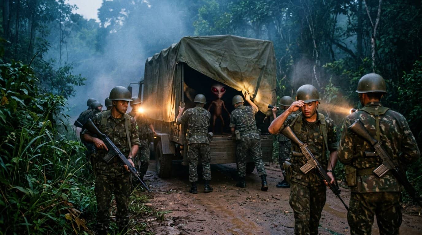 Military Cordon And The Alleged Alien Captures