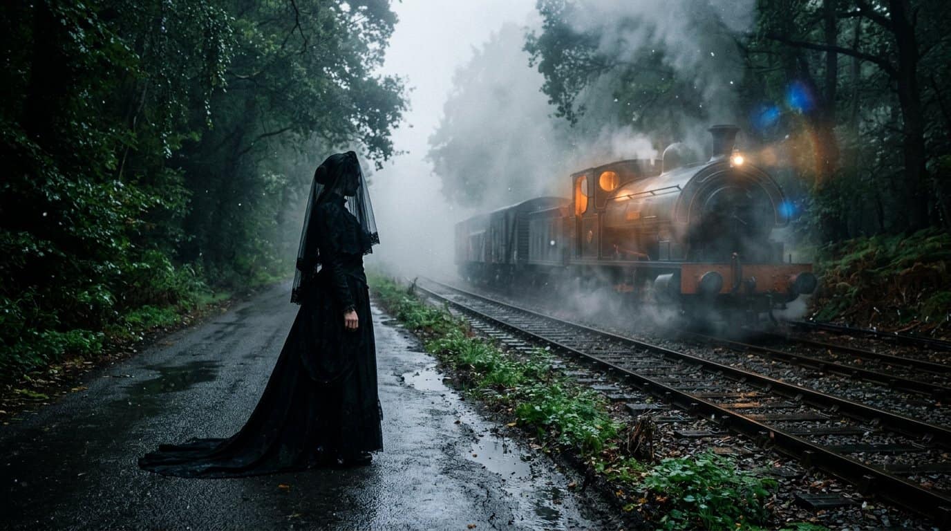 The Girl In Black At Woodlands Road
