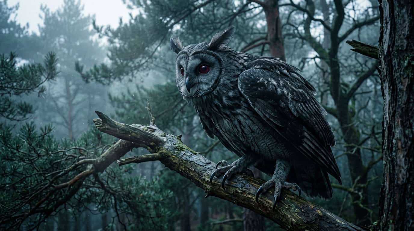 The Owlman of Mawnan: Cornwall's Mysterious Avian Legend Pincer Claws and Glowing Red Eyes