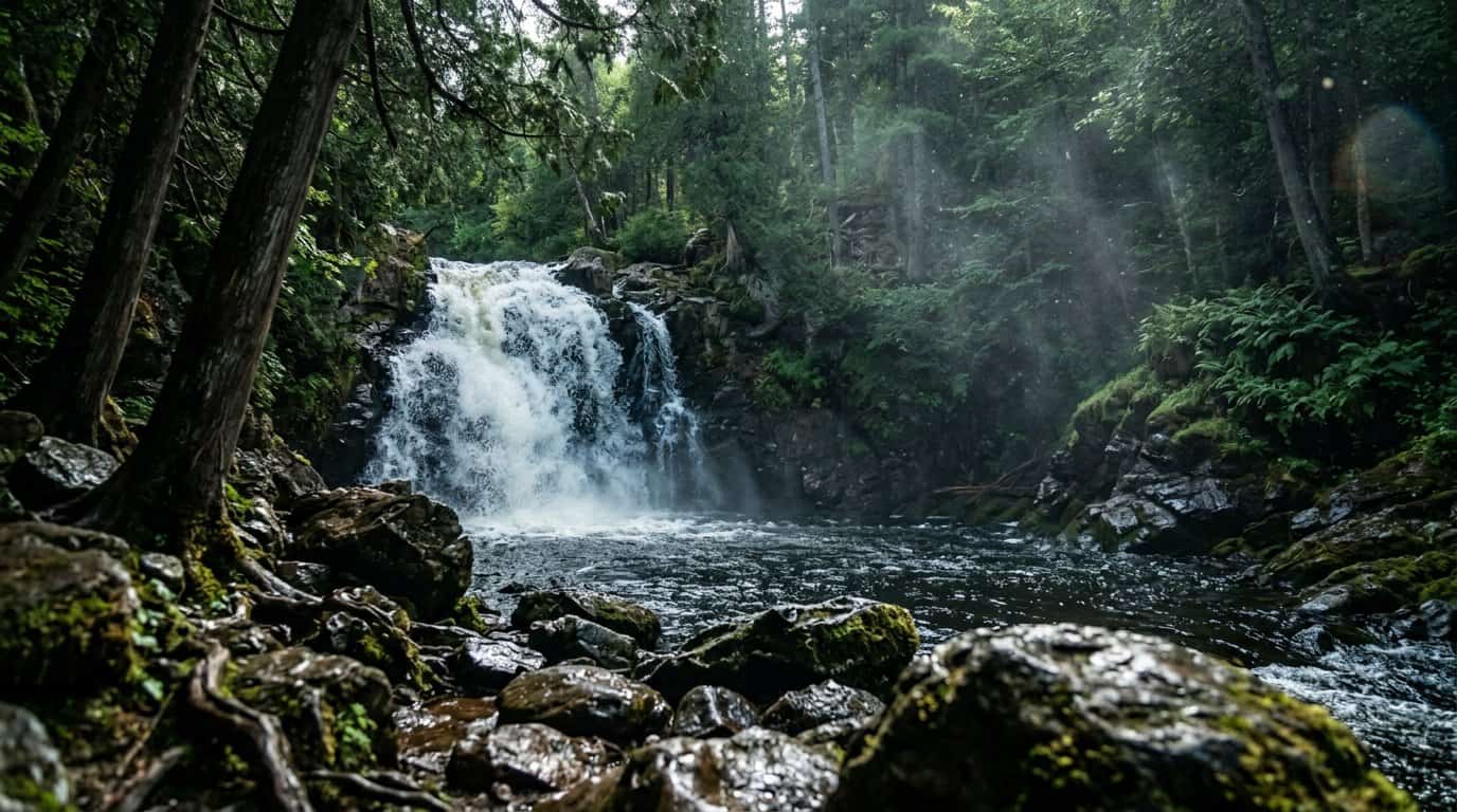 Brule River Falls And Park Setting