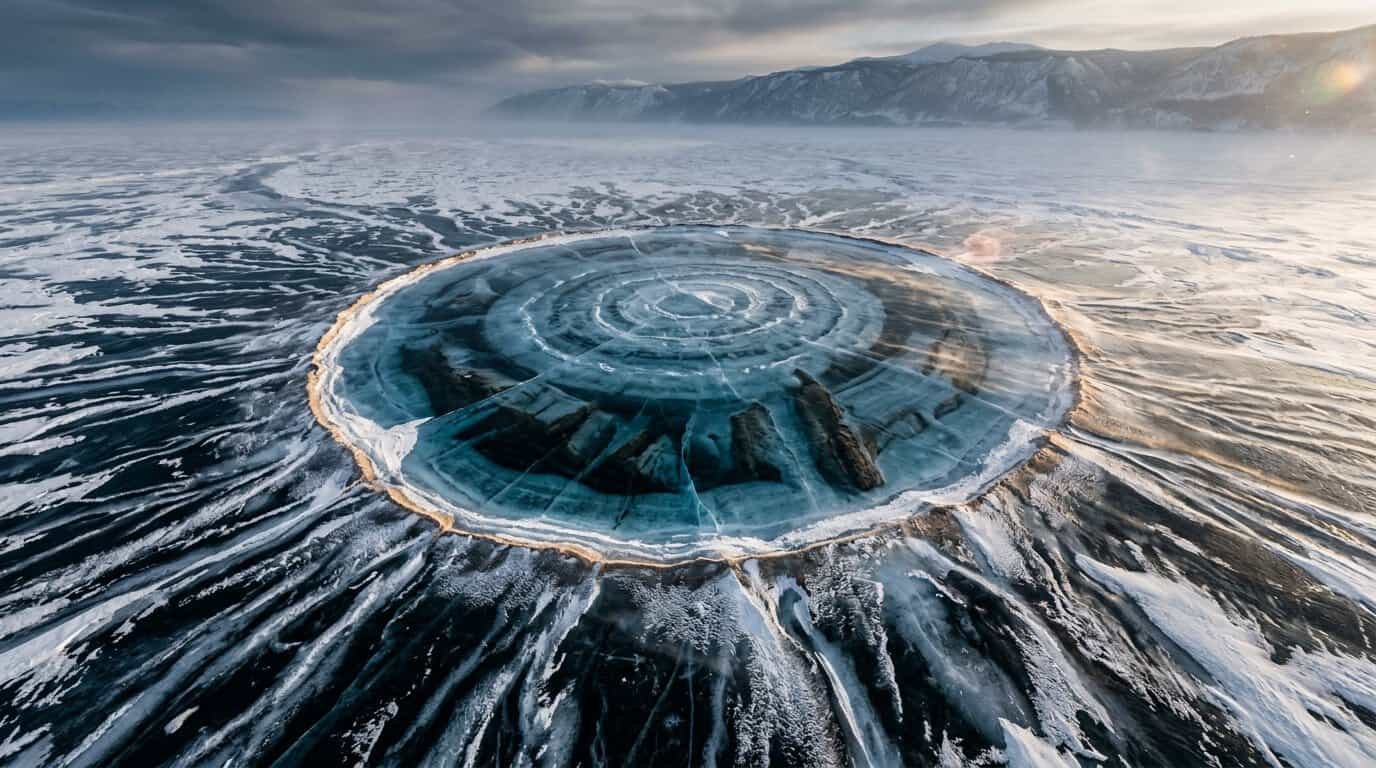 Lake Baikal Ice Circles: The Science Behind Giant Frozen Rings Wind Rivers And Baikal Bathymetry